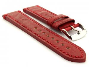 Leather Watch Strap Grand Catalonia Red 24mm