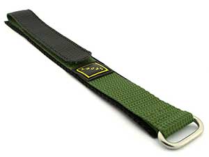 Velcro Watch Strap Nylon Olive Green Sport 01