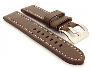 Leather Watch Strap Marina Dark Brown 26mm