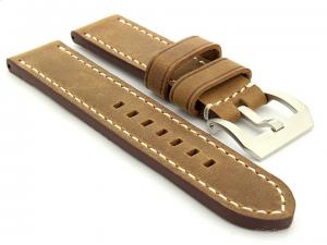 Leather Watch Strap Marina Matte Brown 26mm