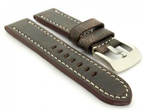 Leather Watch Strap Marina fits Panerai 24mm Retro Brown