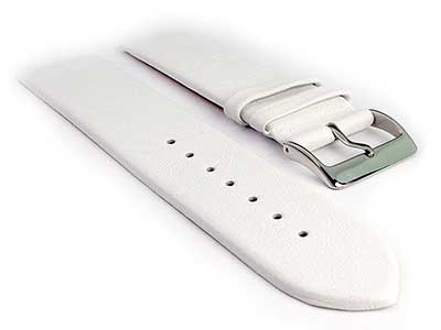 Genuine Leather Watch Strap Milan White 01