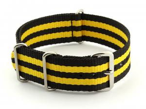 Nato Watch Strap G10 Military Nylon Divers Black/Yellow (5) 24mm