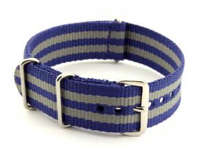 Nato Watch Strap G10 Military Nylon Divers Navy Blue/Grey (5) 20mm