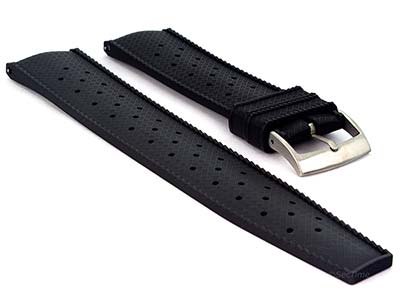 FKM Rubber Quick Release Watch Strap Band Waterproof Orbit Black 20mm