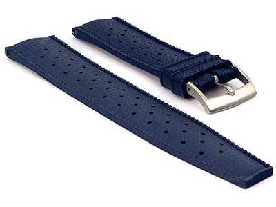 FKM Rubber Quick Release Watch Strap Band Waterproof Orbit Navy Blue 22mm