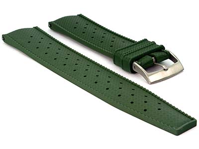 FKM Rubber Quick Release Watch Strap Band Waterproof Orbit Green 22mm