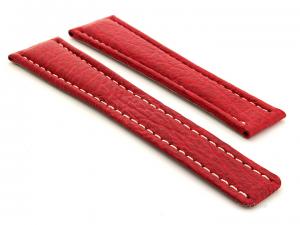 Shark Skin Watch Strap for Breitling Red 22mm/18mm