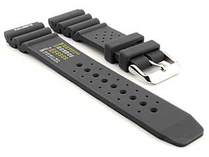 Citizen / Seiko Silicone Rubber Watch Strap Pro Waterproof Grey-N.D.LIMITS 03