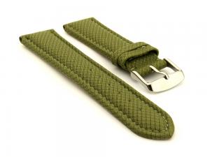 Synthetic Waterproof Watch Strap Toulon Green 24mm