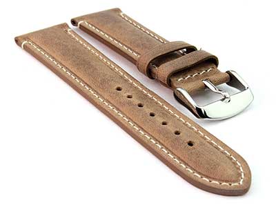 Genuine Leather Watch Strap Band Tourist Brown 22mm