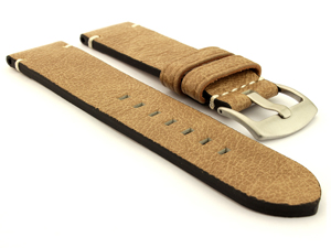 Vintage Paris Genuine Leather Watch Strap Beige 01