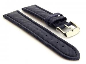 Polyurethane Waterproof Watch Strap Blue 22mm