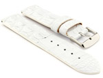 Genuine Alligator Leather Watch Strap FLORIDA White 20mm