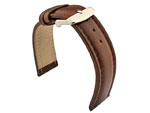 Genuine Leather WRISTWATCH STRAP Cavalier Dark Brown/Brown 18mm
