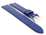 Genuine Leather Watch Strap Croco Arizona Blue 14mm