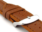 Padded Watch Strap Genuine Leather FREIBURG VIP Brown/Brown 22mm