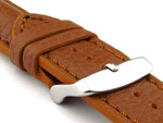 Padded Watch Strap Genuine Leather FREIBURG VIP Brown/Brown 20mm