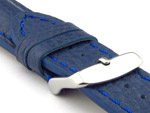 Padded Watch Strap Genuine Leather FREIBURG VIP Blue/Blue 22mm