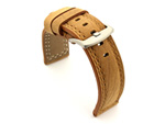 Waterproof Leather Watch Strap Galaxy Brown 20mm