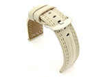 Waterproof Leather Watch Strap Galaxy Cream 20mm