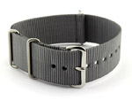 NATO G10 Watch Strap Military Nylon Divers (3 rings) Ash Grey 20mm