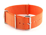 NATO G10 Watch Strap Military Nylon Divers (3 rings) Orange 16mm