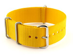 NATO G10 Watch Strap Military Nylon Divers (3 rings) Yellow 20mm