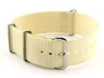 NATO G10 Watch Strap Military Nylon Divers (3 rings) Cream 18mm