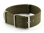 NATO G10 Watch Strap Military Nylon Divers (3 rings) Olive Green 20mm