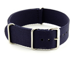 NATO G10 Watch Strap Military Nylon Divers 3 rings Night Navy Blue 20mm