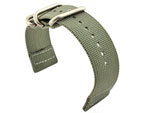 TWO-PIECE NATO Strong Nylon Watch Strap Divers Brushed Rings Grey 22mm