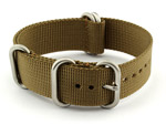 24mm Desert Tan - Nylon Watch Strap/Band Strong Heavy Duty (4/5 rings) Military