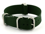 NATO Nylon Watch Strap Strong Heavy Duty (4/5 rings) Military Green 18mm