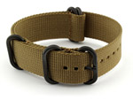 20mm Desert Tan - Nato Nylon Watch Strap Strong Heavy Duty (4/5 rings) PVD