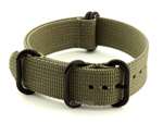 26mm Grey - Nato Nylon Watch Strap / Band Strong Heavy Duty (4/5 rings) PVD