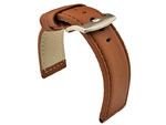 Genuine Leather Watch Strap PAN Brown/Brown 22mm