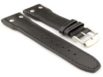 Genuine Leather Watch Strap PILOT fits IWC Black 22mm - Click Image to Close