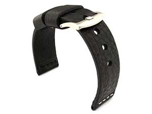 Genuine Leather Watch Strap RIVIERA RM Black/White 22mm