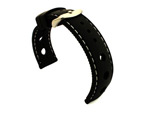 WATCH STRAP Silicon SPORTS Waterproof Stainless Steel Buckle Black/White 22mm