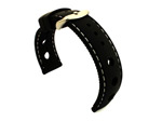 WATCH STRAP Silicon SPORTS Waterproof Stainless Steel Buckle Black/White 20mm