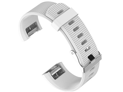 Replacement Silicone Watch Strap Band For Fitbit Charge 2 White - Small