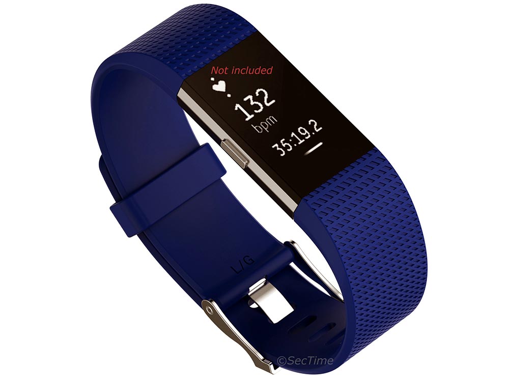 Replacement Silicone Watch Strap Band For Fitbit Charge 2 Blue - Small - 01