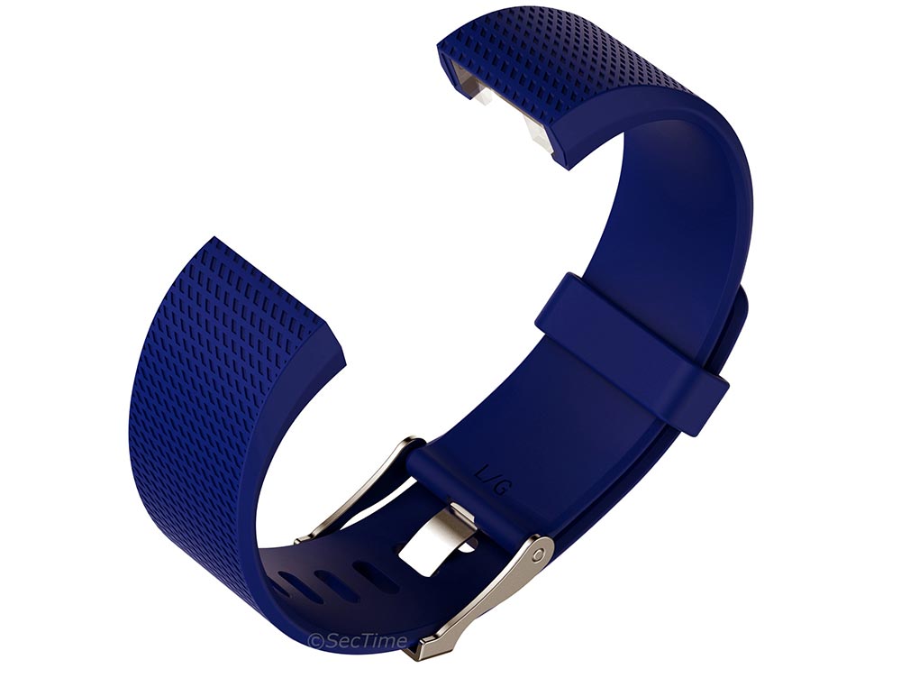 Replacement Silicone Watch Strap Band For Fitbit Charge 2 Blue - Large - 03