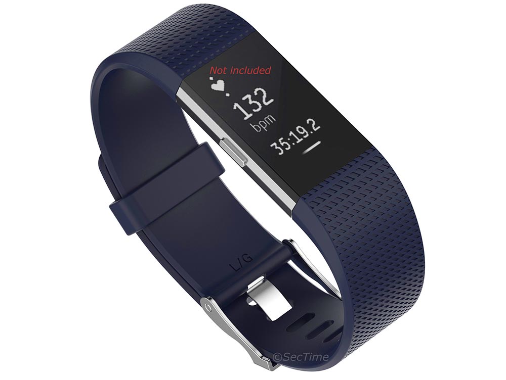 Replacement Silicone Watch Strap Band For Fitbit Charge 2 Navy Blue - Small