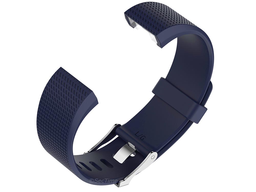 Replacement Silicone Watch Strap Band For Fitbit Charge 2 Navy Blue - Small - 03