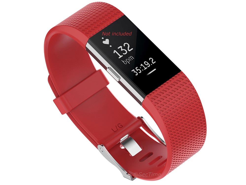 Replacement Silicone Watch Strap Band For Fitbit Charge 2 Orange-Red - Large