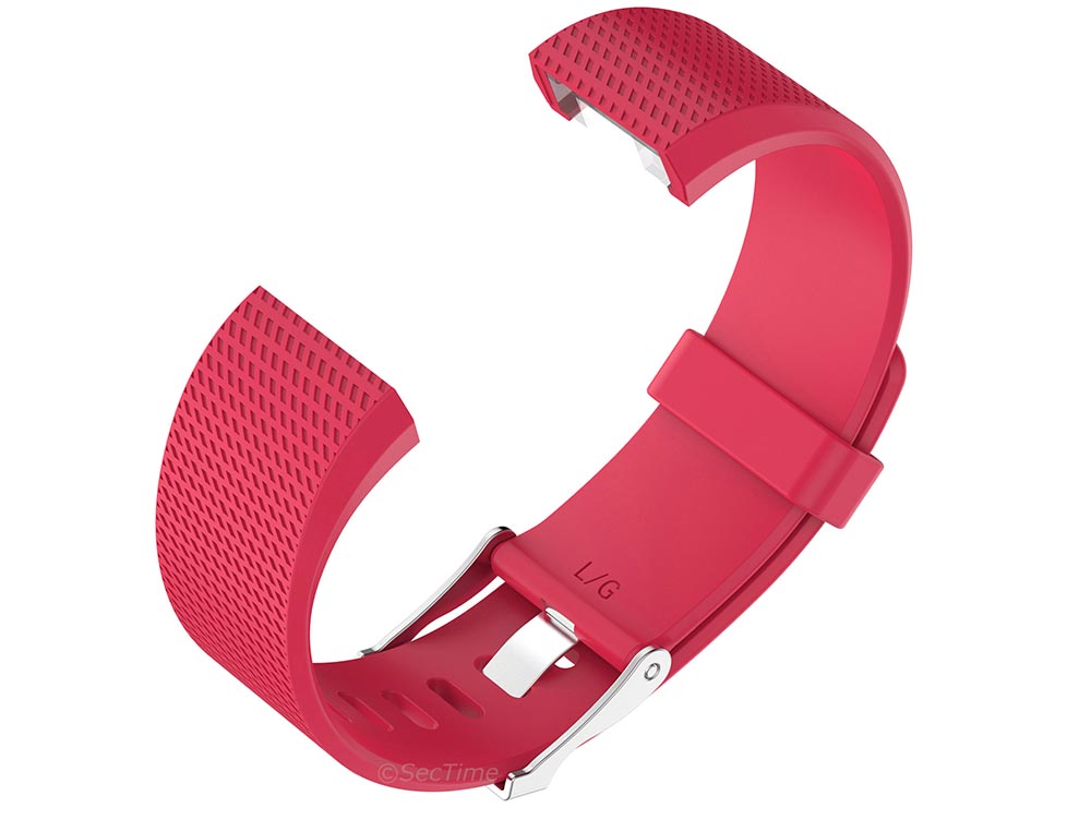 Replacement Silicone Watch Strap Band For Fitbit Charge 2 Red - Large - 03