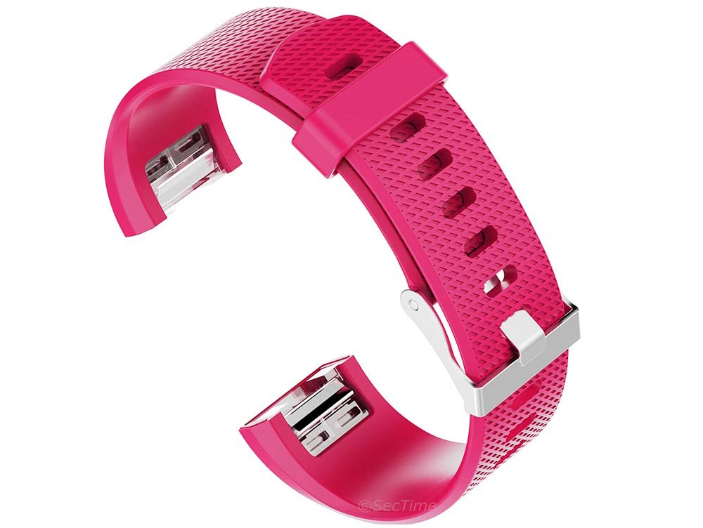 Replacement Silicone Watch Strap Band For Fitbit Charge 2 Raspberry - Small - 02