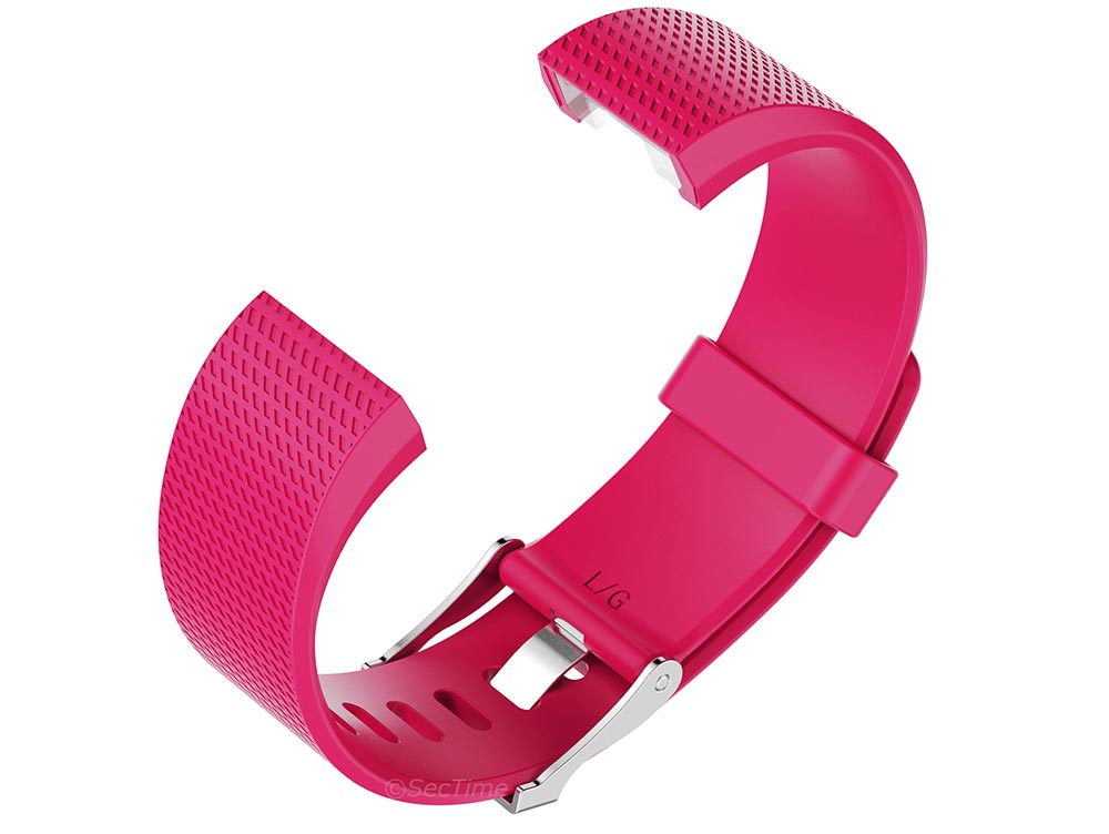 Replacement Silicone Watch Strap Band For Fitbit Charge 2 Raspberry - Large - 03